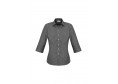 S716LT - Ladies Ellison Cotton-Rich Elegant Fit 3/4 Sleeve Check Shirt