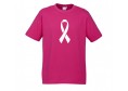 MENS Ice Cotton Hot Pink T-Shirt with White Ribbon logo