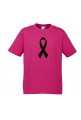 MENS Ice Cotton Hot Pink T-Shirt with Black Ribbon logo