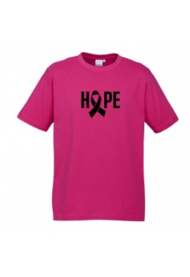 MENS Ice Cotton Hot Pink T-Shirt with Hope Logo in Black