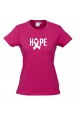 Women Ice Cotton Hot Pink T-Shirt with Hope Logo in White