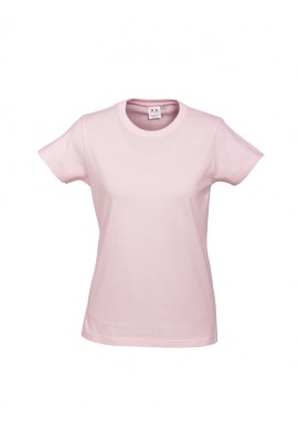 Women Ice 100% Cotton Light Pink T-Shirt