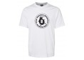 Mens White Cotton Tee with Circular Graphic