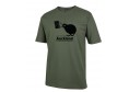 Mens Army Cotton Tee with Symposium Graphic
