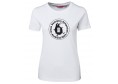 Ladies White Cotton Tee with Circular Graphic
