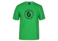 Mens Pea Green Cotton Tee with Circular Graphic