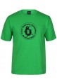 Mens Pea Green Cotton Tee with Circular Graphic