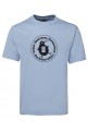 Mens Sky Blue Cotton Tee with Circular Graphic