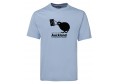 Mens Sky Blue Cotton Tee with Kiwi Bird with Urban Sketchers Logo