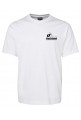 Mens White Cotton Tee with Urban Sketchers Logo Left Chest